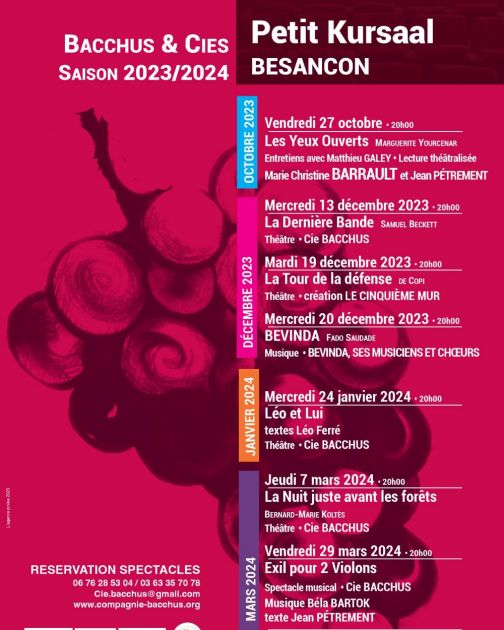 Programmation 2023/24 Petit Kursaal Besançon