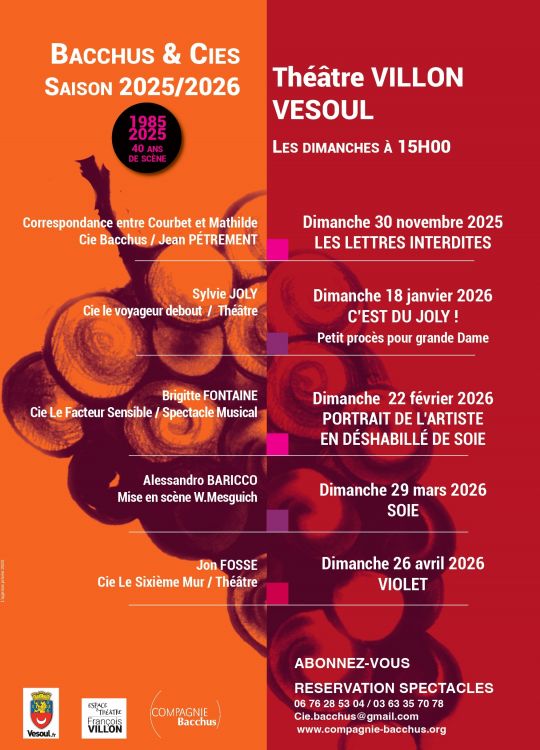 Saison 2025 2026 Théâtre VILLON VESOUL